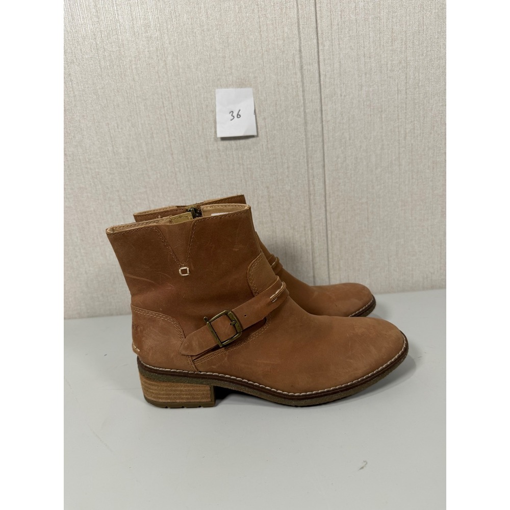 Sperry Seaport Storm Tan Waterproof Leather Classic Buckle Ankle Boots Size 7.5